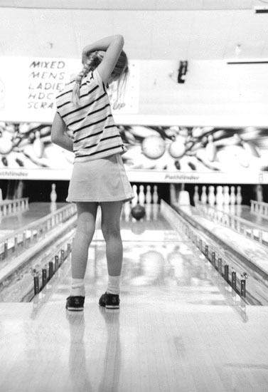 girl bowling